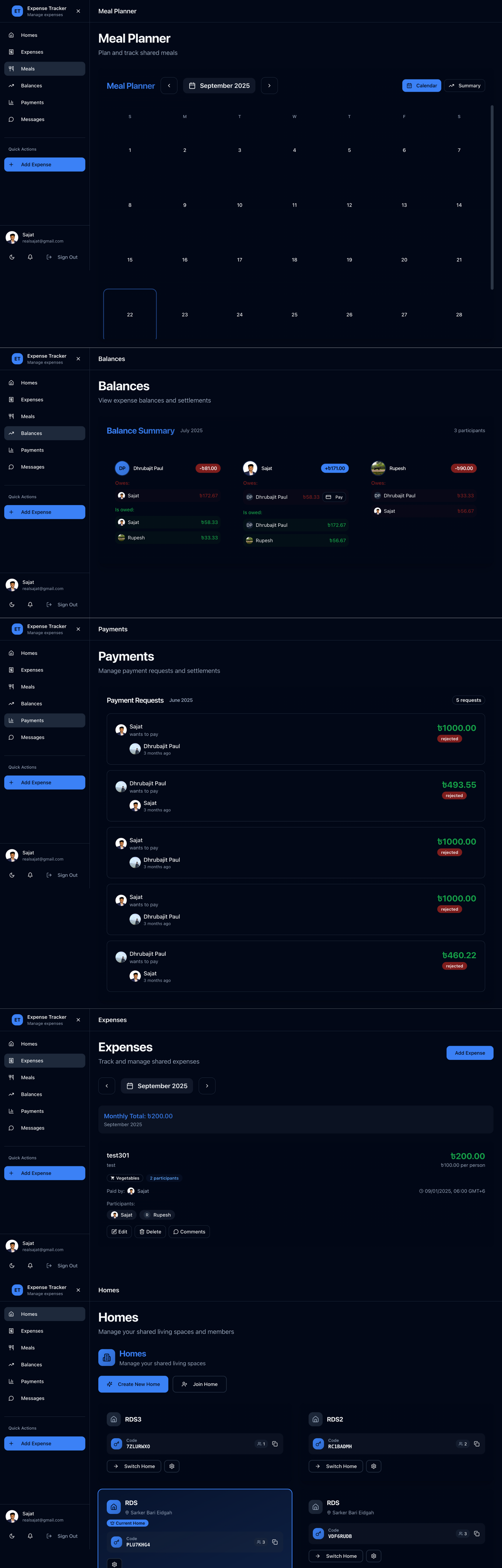 Komplettes App-Design der Ausgaben-App iSplit